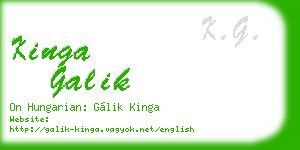 kinga galik business card